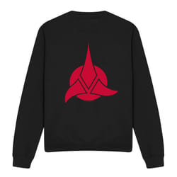 Star Trek Unisex Adult Klingon Logo Sweatshirt - S, Black