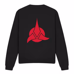 Star Trek Unisex Adult Klingon Logo Sweatshirt - XL, Black
