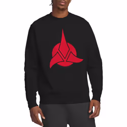 Star Trek Unisex Adult Klingon Logo Sweatshirt - XXL, Black