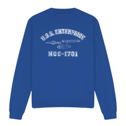Star Trek Unisex Adult Enterprise Athletic Sweatshirt - M, Royal Blue