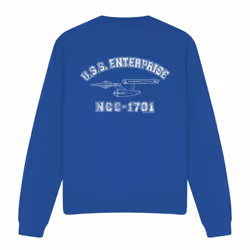Star Trek Unisex Adult Enterprise Athletic Sweatshirt - L, Royal Blue
