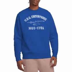 Star Trek Unisex Adult Enterprise Athletic Sweatshirt - L, Royal Blue