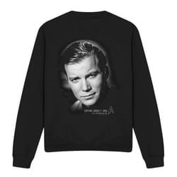 Star Trek Unisex Adult Captain Kirk Portrait Sweatshirt - XXL, Black