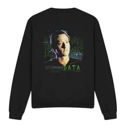 Star Trek Unisex Adult Data Sweatshirt - S, Black