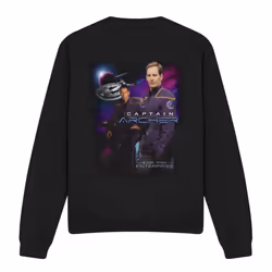 Star Trek Unisex Adult Captain Archer Sweatshirt - S, Black