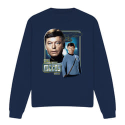 Star Trek Unisex Adult Leonard McCoy Sweatshirt - S, Navy