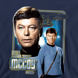 Star Trek Unisex Adult Leonard McCoy Sweatshirt - XL, Navy