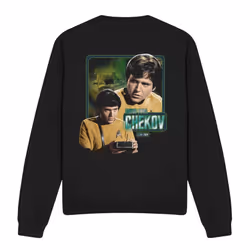 Star Trek Unisex Adult Chekov Sweatshirt - XXL, Black