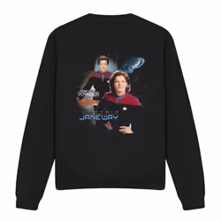 Star Trek Unisex Adult Janeway Sweatshirt - S, Black
