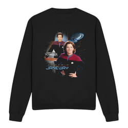 Star Trek Unisex Adult Janeway Sweatshirt - S, Black