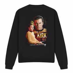 Star Trek Unisex Adult Captain Kirk Sweatshirt - XL, Black