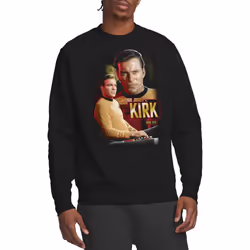Star Trek Unisex Adult Captain Kirk Sweatshirt - XXL, Black