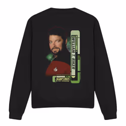 Star Trek Unisex Adult Riker Sweatshirt - M, Black