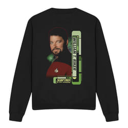 Star Trek Unisex Adult Riker Sweatshirt - M, Black