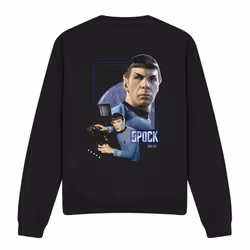 Star Trek Unisex Adult Spock Sweatshirt - XXL, Black