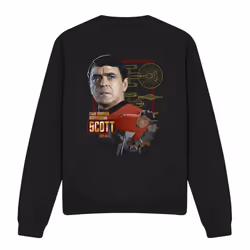 Star Trek Unisex Adult Chief Engineer Scott Sweatshirt - S, Black