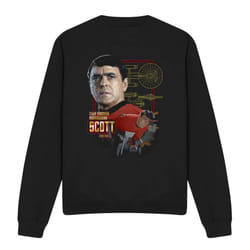 Star Trek Unisex Adult Chief Engineer Scott Sweatshirt - S, Black