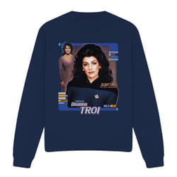 Star Trek Unisex Adult Deanna Troi Sweatshirt - S, Navy