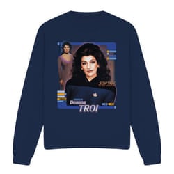 Star Trek Unisex Adult Deanna Troi Sweatshirt - M, Navy
