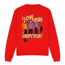 Star Trek Unisex Adult Man in Uniform Sweatshirt - XXL, Red