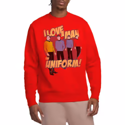 Star Trek Unisex Adult Man in Uniform Sweatshirt - XXL, Red