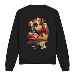 Star Trek Unisex Adult Heart of the Enterprise Sweatshirt - XXL, Black