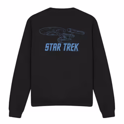 Star Trek Unisex Adult Enterprise Outline Sweatshirt - S, Black