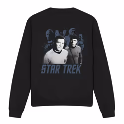 Star Trek Unisex Adult Kirk Spock & Company Sweatshirt - M, Black