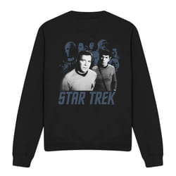 Star Trek Unisex Adult Kirk Spock & Company Sweatshirt - M, Black