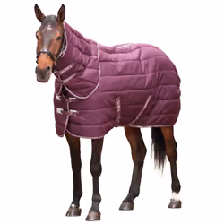 Tempest Original Combo Neck Horse Stable Rug & Neck - 4' 6", Burgundy
