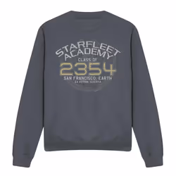 Star Trek Unisex Adult Graduation Captain Sisko Sweatshirt - S, Charcoal