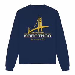 Star Trek Unisex Adult Marathon Logo Sweatshirt - S, Navy