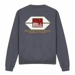 Star Trek Unisex Adult Cochrane Library Sweatshirt - XL, Charcoal