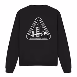 Star Trek Unisex Adult White Academy Logo Sweatshirt - XL, Black