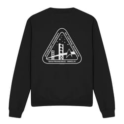 Star Trek Unisex Adult White Academy Logo Sweatshirt - XL, Black