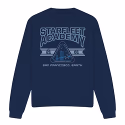 Star Trek Unisex Adult Starfleet Academy Earth Sweatshirt - XXL, Navy