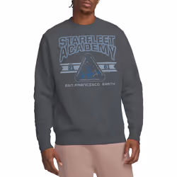 Star Trek Unisex Adult Starfleet Academy Earth Sweatshirt - S, Charcoal