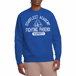 Star Trek Unisex Adult Varsity Sweatshirt - S, Royal Blue