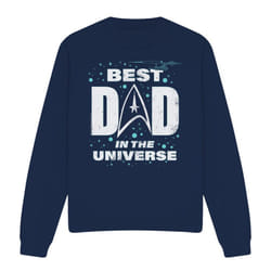 Star Trek Unisex Adult Best Dad in the Universe Fathers Day Sweatshirt - XL, Navy