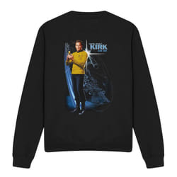 Star Trek Unisex Adult Galactic Captain Kirk Sweatshirt - XL, Black