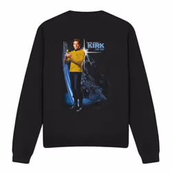 Star Trek Unisex Adult Galactic Captain Kirk Sweatshirt - XXL, Black