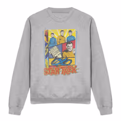 Star Trek Unisex Adult Vintage Collage Sweatshirt - XXL, Sport Heather