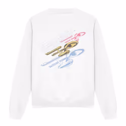 Star Trek Unisex Adult Tri Enterprise Retro Sweatshirt - XL, White
