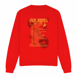 Star Trek Unisex Adult Red Shirt Tour Sweatshirt - S, Red