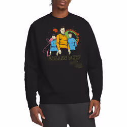 Star Trek Unisex Adult Rollin Deep Sweatshirt - XXL, Black