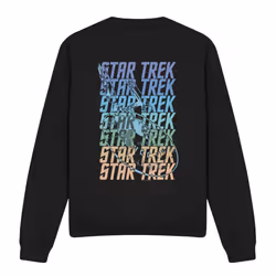 Star Trek Unisex Adult Enterprise Multi Logo Sweatshirt - XL, Black