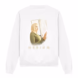 Medium Unisex Adult White Light Sweatshirt - XXL, White