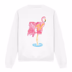 MTV Unisex Adult Flamingo Sweatshirt - L, White