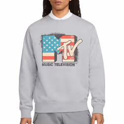 MTV Unisex Adult American Logo Sweatshirt - XL, Sport Heather