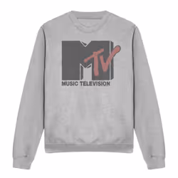 MTV Unisex Adult Logo Sweatshirt - M, Sport Heather